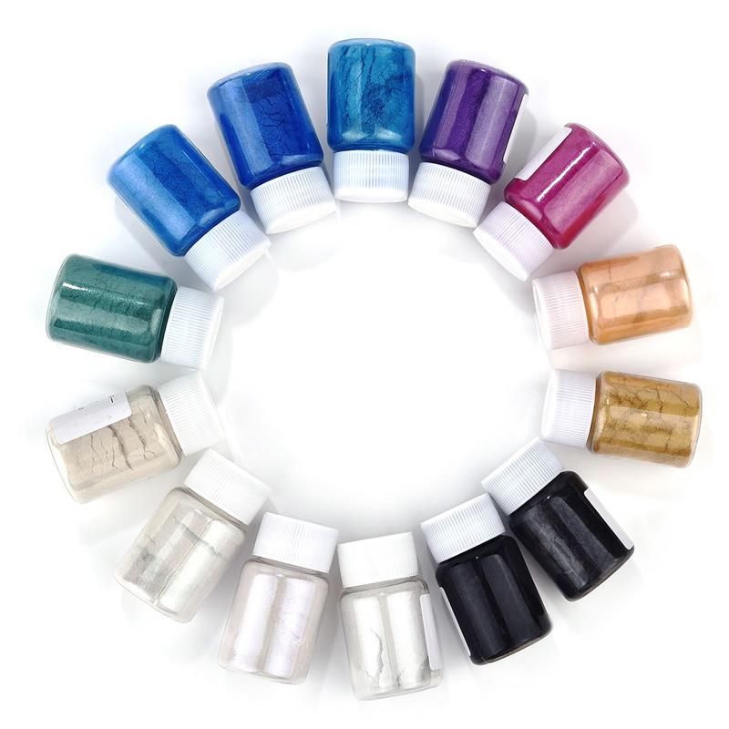 10 G/Şişe Epoksi Reçine Boyası Mika Tozu Toz Pigmentler Seti Reçine Mika Sedefli Reçine İnci Mikalar Renklendiriciler Reçine El Sanatları