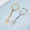 Dawapara Ancient Egyptian Ankh Cross Keychain Eye of Horus Anubis Protection Amulet Keyring Stainless Steel Jewelry