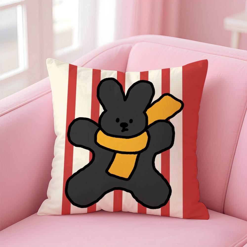 Happy D-Dog Cushion Cover Comfortable Reversible Pillow Cover Ideal for Car Sofa Bedroom & Beyond
