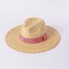 2023 New Handmade Summer Hats for Women Wide Brim Panama Sun Hats Ribbon Band Straw Fedora Hat Kentucky Derby Holiday Beach Hat