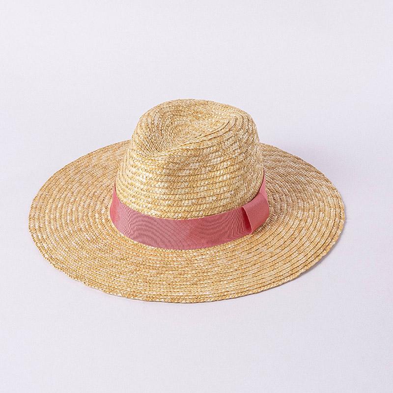 2023 New Handmade Summer Hats for Women Wide Brim Panama Sun Hats Ribbon Band Straw Fedora Hat Kentucky Derby Holiday Beach Hat