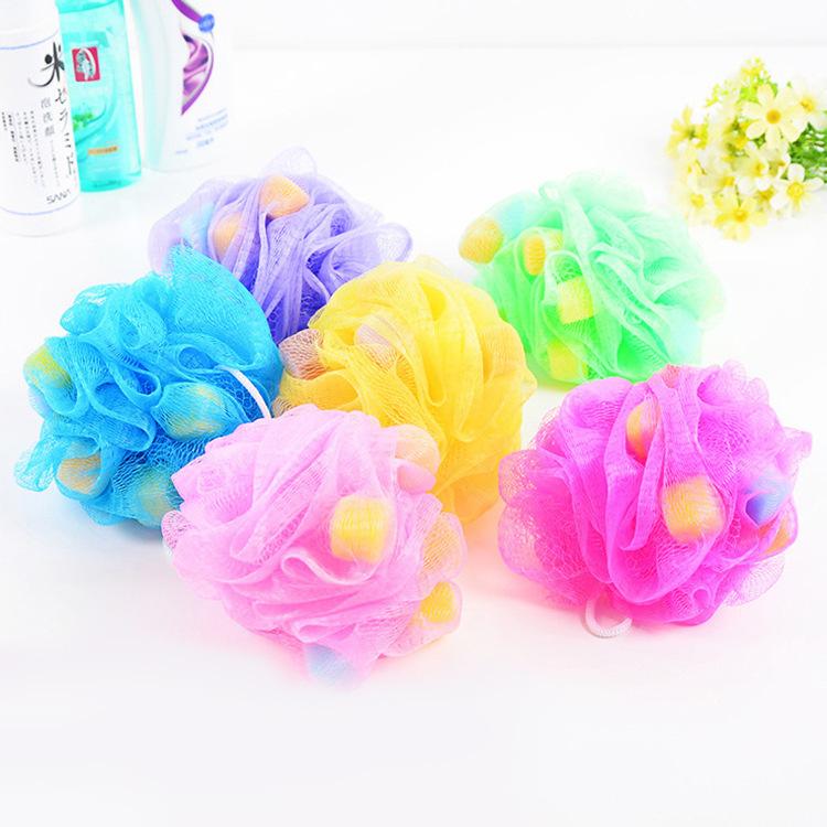 Color bath ball, colorful bath wipe, bath towel rub back bath flower bubble bubble net bath ball toiletries