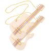 2 Pcs Baby Toys Woody Wooden Guitar Decor DIY Crafts Unfinished Music For Kids Graffiti Preschool