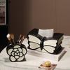 Black and White Butterfly Decorative Tissue Box Coffee Table Desk Decoration Ceramic Tissue Box Bedside Table Paper Towel Case