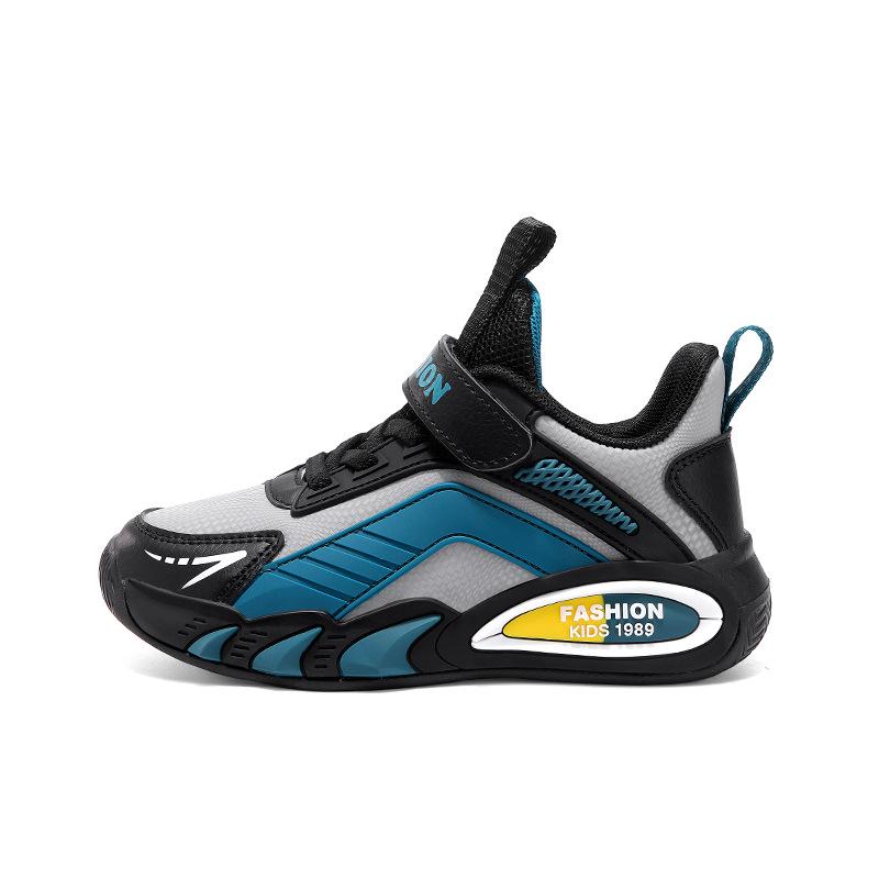 Children's Sports Shoes 2025 Autumn and Winter Velvet Leather Waterproof Velcro Versatile Casual Lightweight Boys Running Shoes Tide