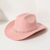 Western Cowboy Top Hat Ladies Festival Party Jazz Hat Men's and Women's Casual Top Hat Felt Hat