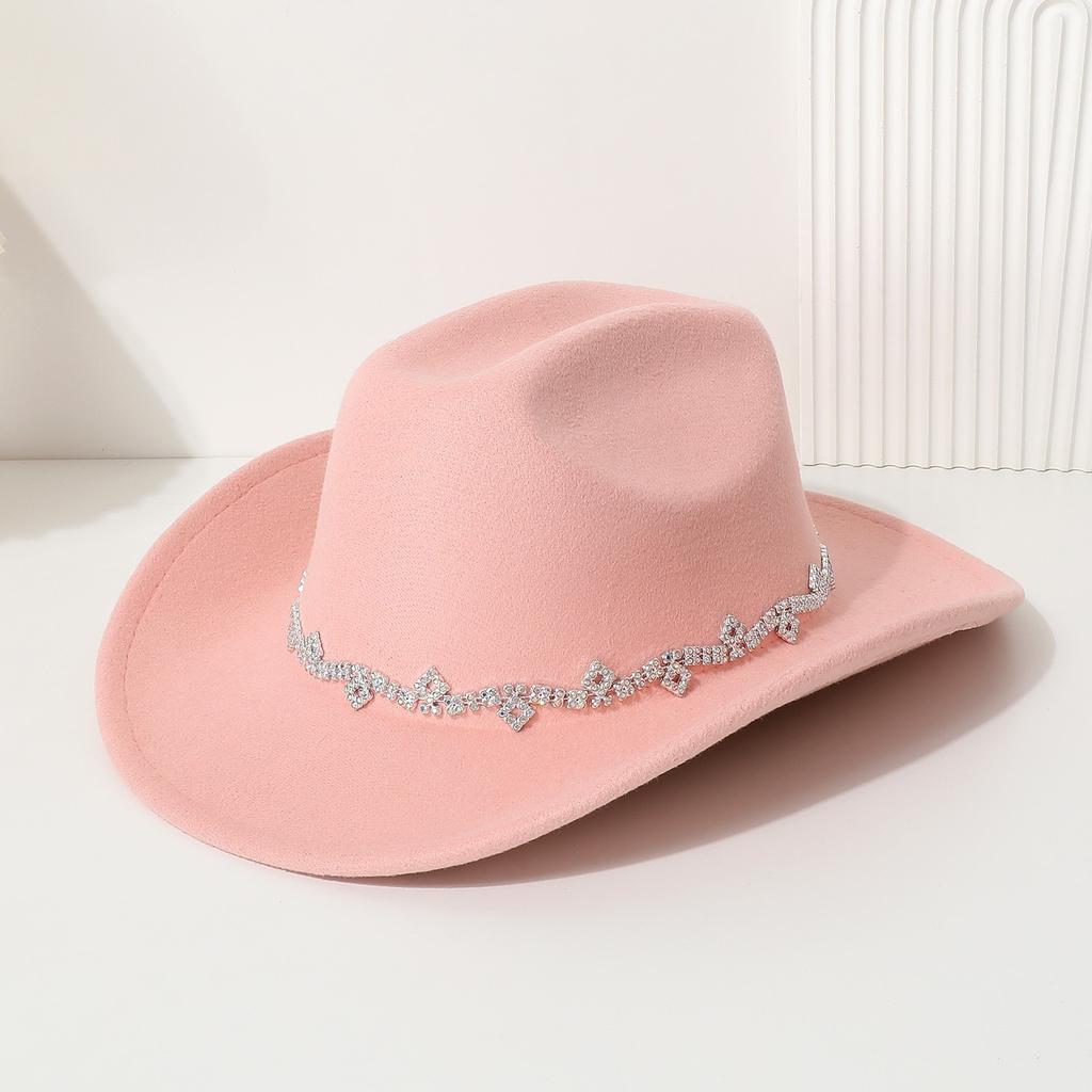 Western Cowboy Top Hat Ladies Festival Party Jazz Hat Men's and Women's Casual Top Hat Felt Hat