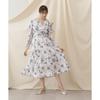 Jill by Jill Stuart Flower Print Satin Ruffle Dress