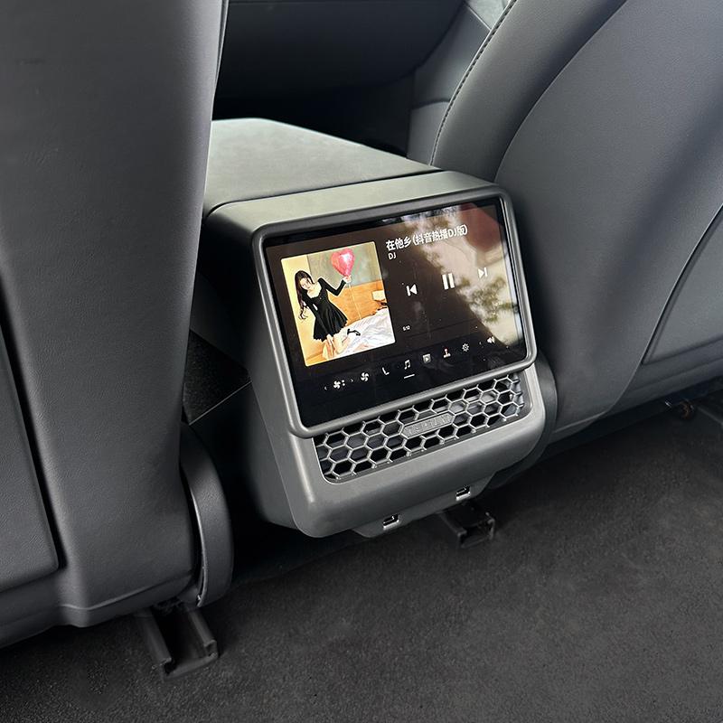 Rear Air Outlet Kick Mat for Tesla Model Y Juniper 3 Highland Armrest Protective Cover Rear Screen Protector Frame Interior Acce