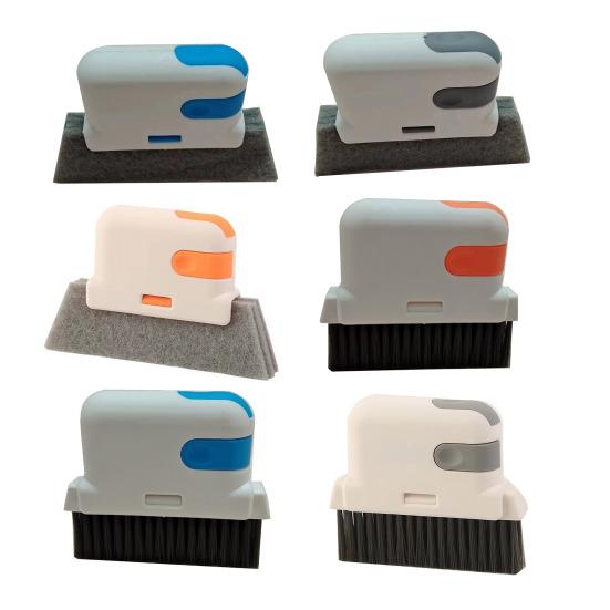 Window Track Cleaning Brush with Non-Slip Grip Ergonomic Handle Stiff Bristle Crevice Brush Narrow Gaps Groove Cleaning Tool