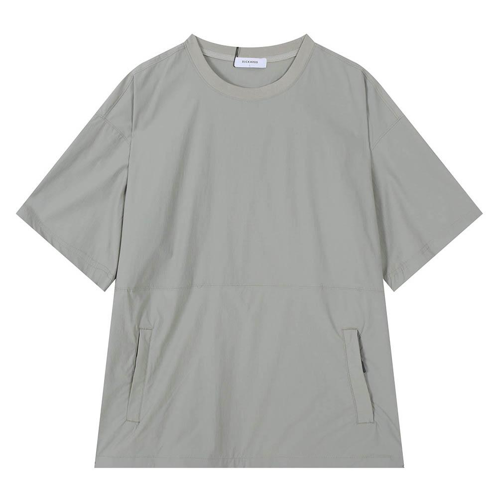 Burkeru Нейлоновая футболка с коротким рукавом Светло-серая Light Grey_L