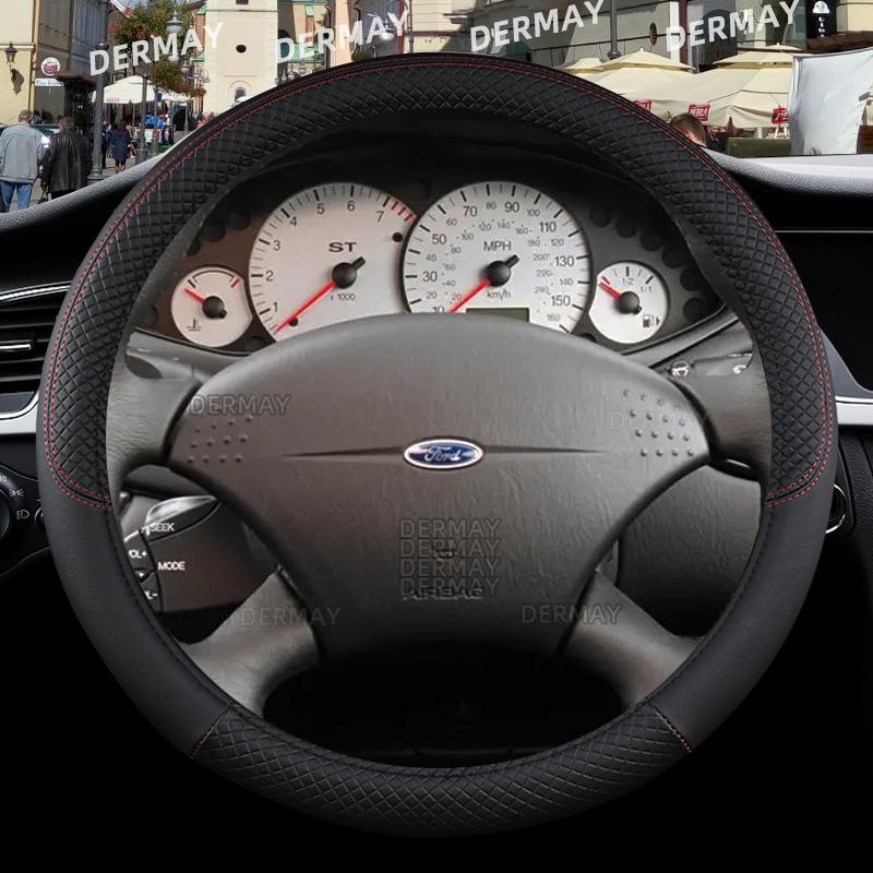 for Ford Focus MK1 Car Steering Wheel Cover 9 Colors PU Leather Non-slip Auto Accessories interior Fast Shipping