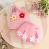 2026 Summer Cross-border Sweet 0-3 Year Old Girls Sleeveless Shoulder Strap Flower Pit Strip Top + Shorts Set