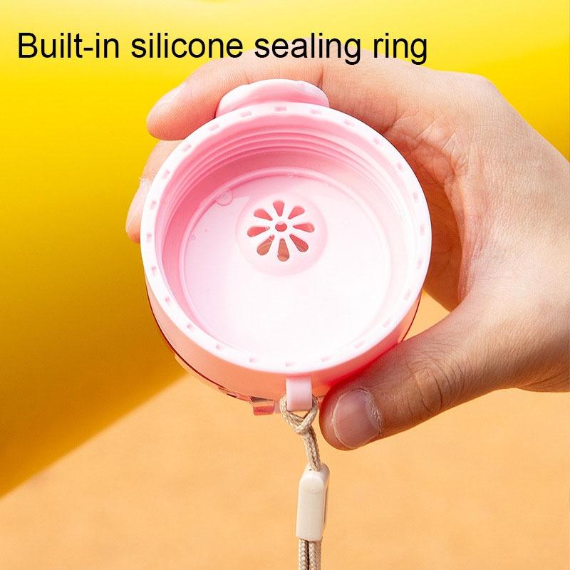 Summer Student Cold Water Cup One-button Lock Bullet Cover Direct Drinking Water Cup Anti-drop Wear-resistant Water Bottle