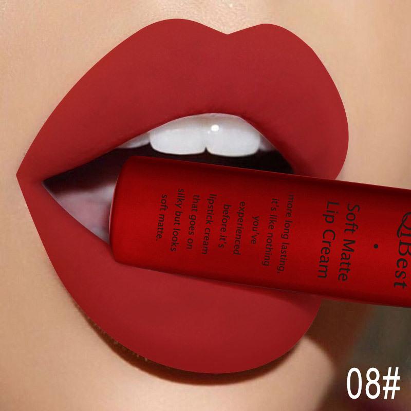 Long Lasting Liquid Lipstick in A Waterproof Matte End, Featuring A Dark Red Black, Perfect for Women'S Makeup, Including Lip Gloss and Lip Tint