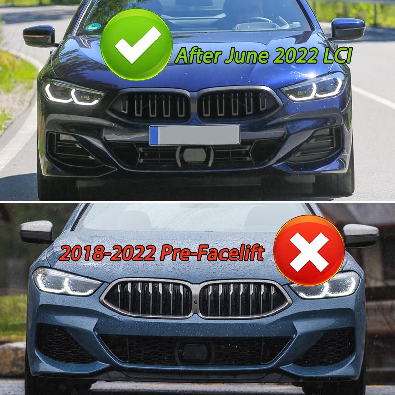 Magickit for BMW 8 Series G14 G15 G16 Front Kidney Bumper Centre Grill Mesh Grille 2023 2024 840i M850i M8 with Camera Hole RDMEV1