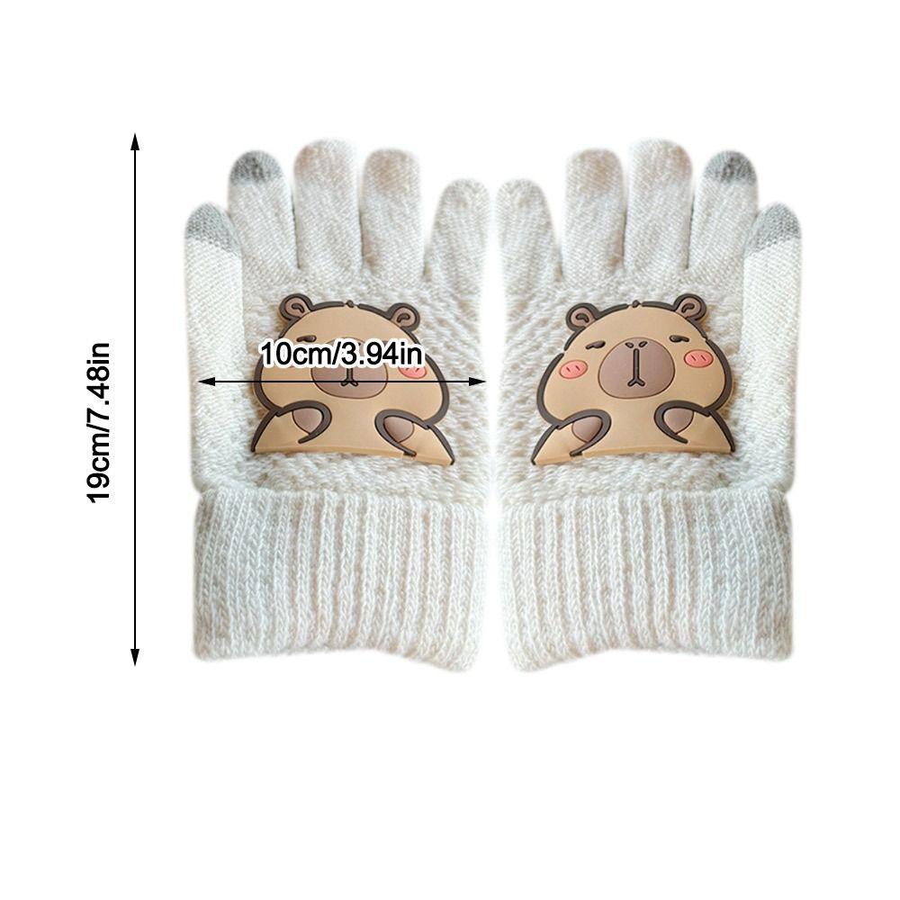 Cold Protection Gloves Warm Knit Mittens Cute Driving Glove Autumn Winter
