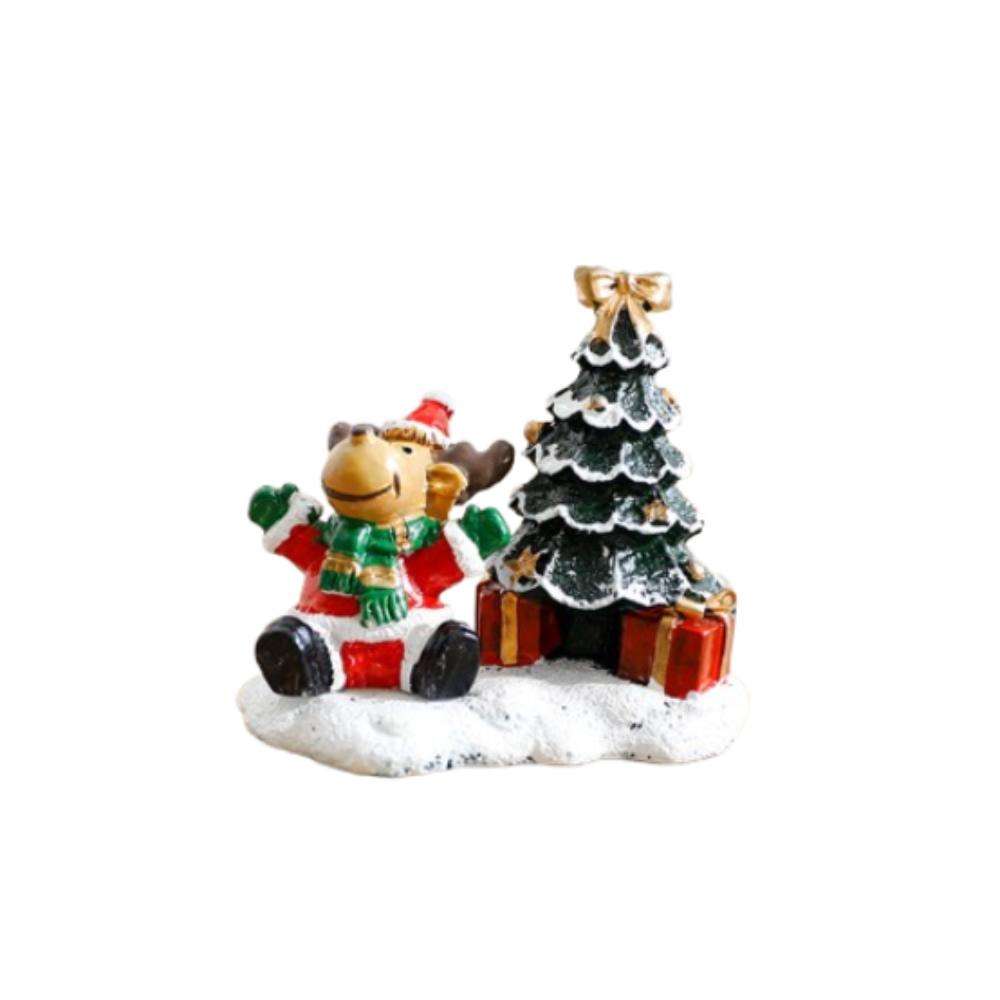 Resin Crafts Christmas Tree Ornaments Cartoon Christmas Elk Ornaments  Home Living Room Office