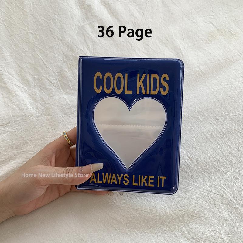 

36/128 Карманный фотоальбом для фотокарточек Альбом для фотокарточек Сбор книг Переплетная машина Карточки Kpop Фотоальбомы 36 Page синий