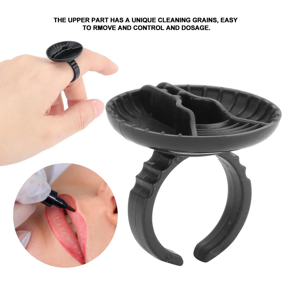 Disposable Tattoo Ink Ring Cup Container Makeup Pigment Cap Accessories Holder50Pcs