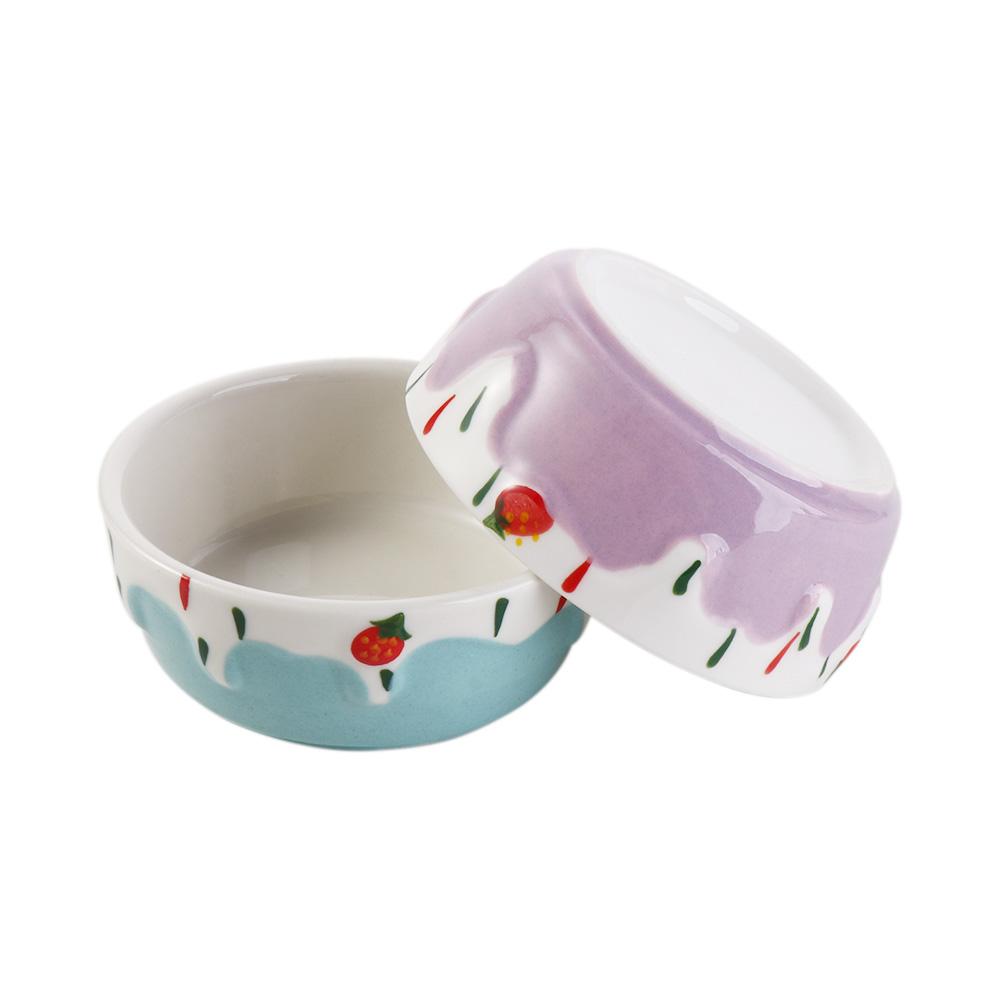 Ferret Rat Gerbil Ceramic Feeding Chinchilla Pet Supplies Water Drinker Food Dish Hamster Bowl