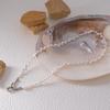 [Zynzonis] Freshwater Pearl Necklace for Women, Small Pearl Choker, 40–42cm, Silver Clasp, Nickel-Free, Layering, Gift