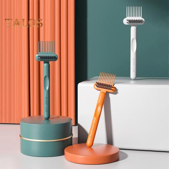 Doppelzweck-Reinigungsbürste, Kammreiniger, Entfernungswerkzeug, kleines tragbares Design, ergonomischer Griff, 2-in-1-Bürstenkammreiniger