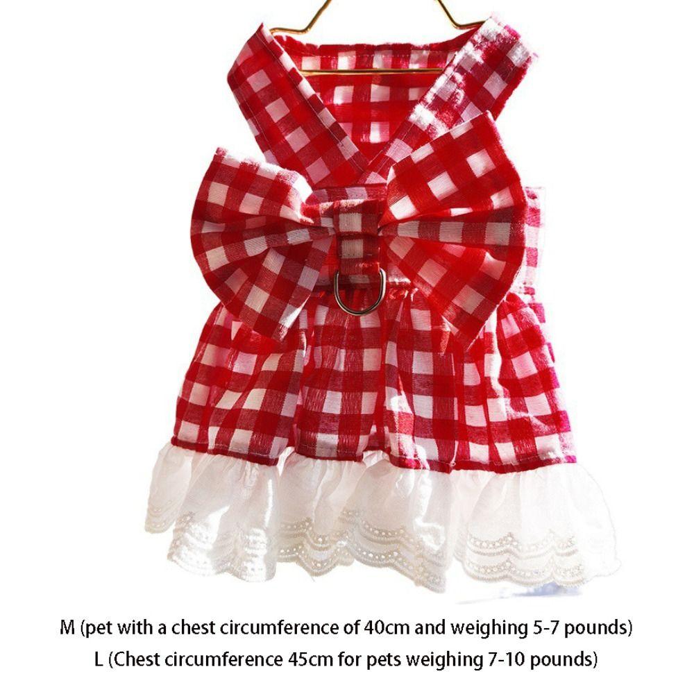 Soft Pet Summer Clothes Fashion Pet Dresses Pet Supplies Cat Plaid Skirt Small Animal