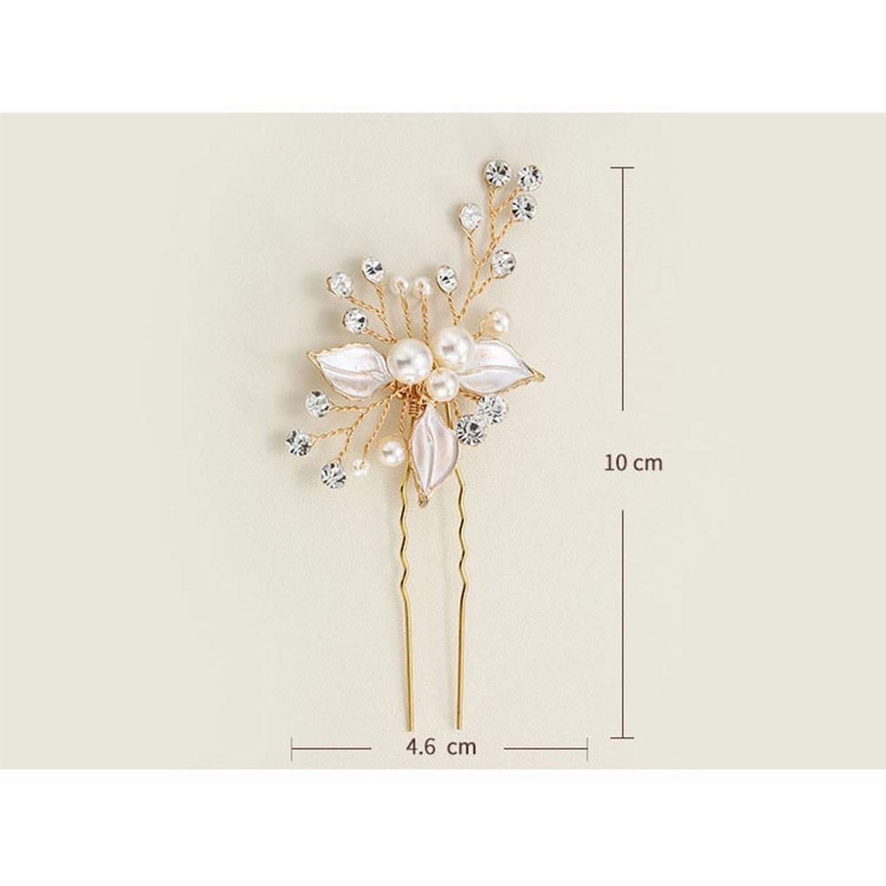 Bridal Jewelry Elegant Pearl Rhinestone Decoration Women Stylish Headband Hairpin