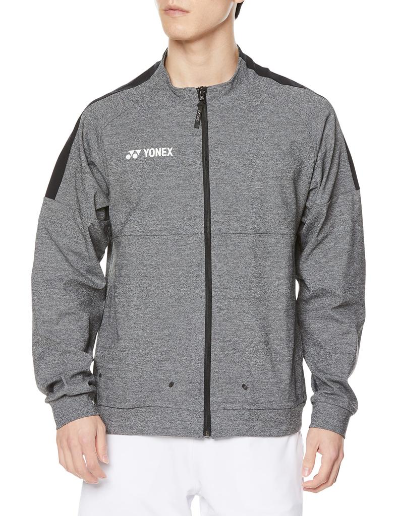 Yonex Jacket Knit Shirt Gray S Warm-up (Fit Style) Men's (010)