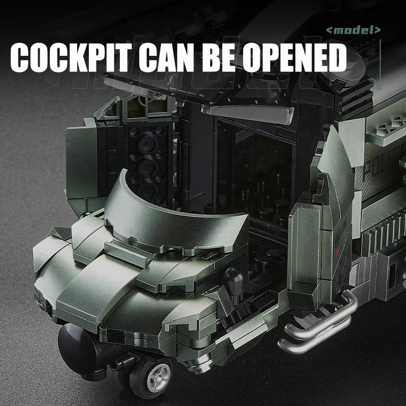 High-Quality Miliary High-Quality 832Pcs High-Quality Attack High-Quality Helicopters Put together yourself Construction set High-Quality Building