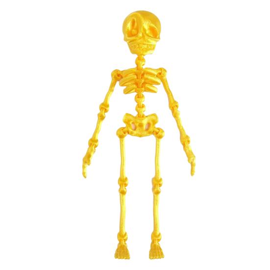 3D Printed Skeleton Refrigerator Magnet Halloween Poseable Skeleton Figurine with Movable Joints