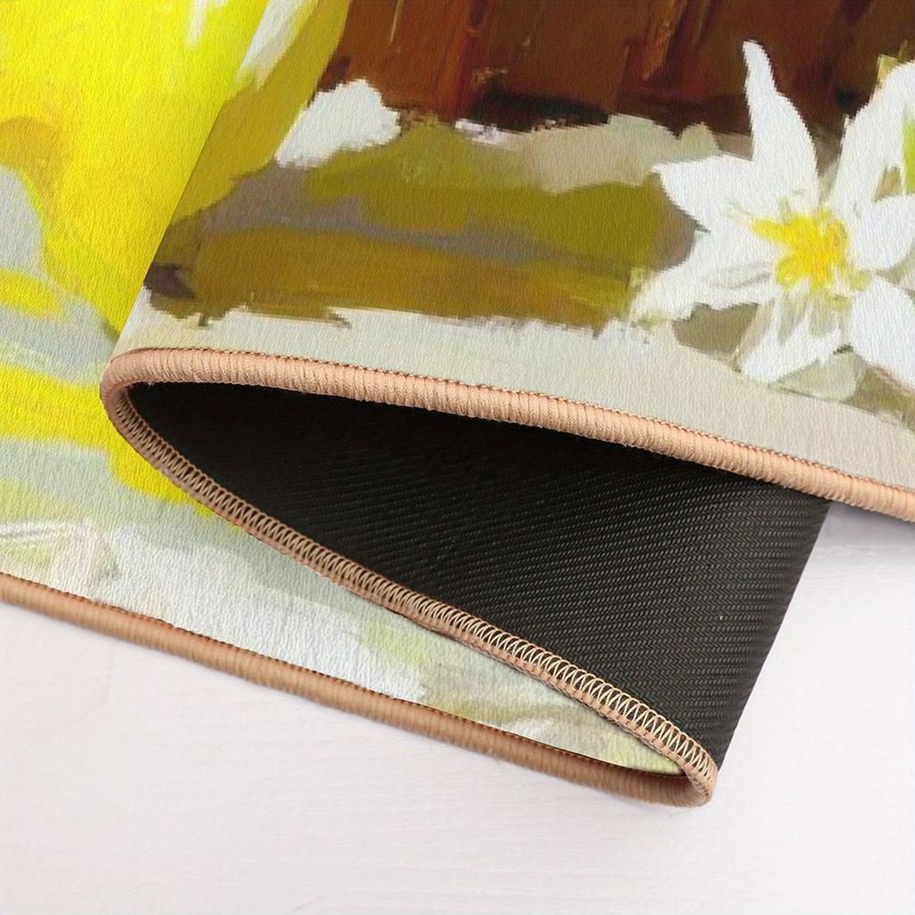 1Pcs Fresh Lemon Barrel Rubber Drying Mat Tableware For Coffee Shop Kitchen Carpet Tableware Durable Diatom Mud Table Mat Pet Coffeeware Mat