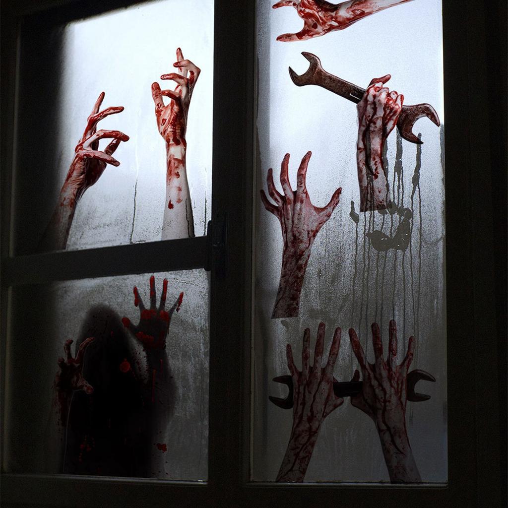 Halloween Wall Stickers, Female Blood Jewelry, Bedroom Flat Stickers Dimensional Wall Sticker Window Decorative Sticker