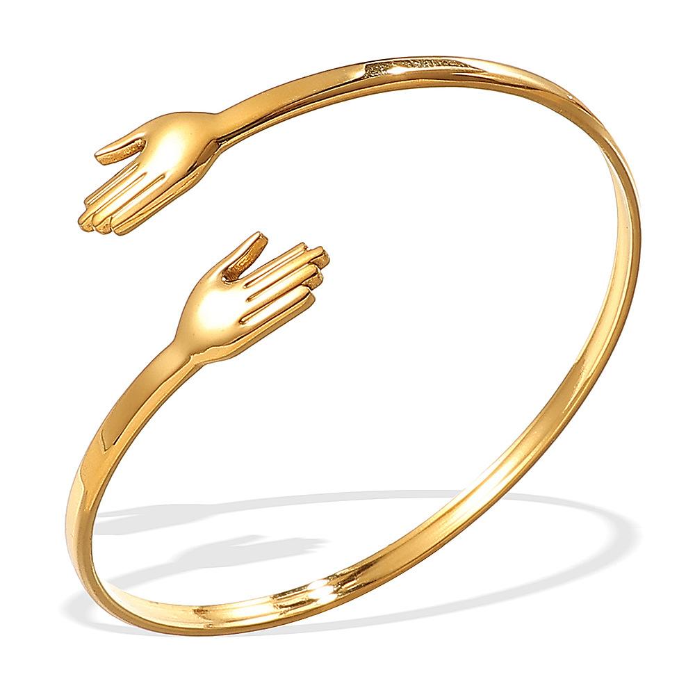 Jewelry Palm Shape Bracelet Fashion Creative Hands Embrace Open Bracelet