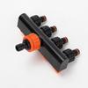 Garden Hose 4-Way Water Splitter with Switch Valve Connector