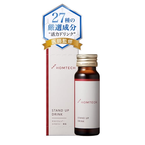 Omtech Stand-Up Drink with Zinc, Testofen, Citrulline, Maca, Soft-shelled Turtle, and Mamushi, 50ml (1 Bottle)