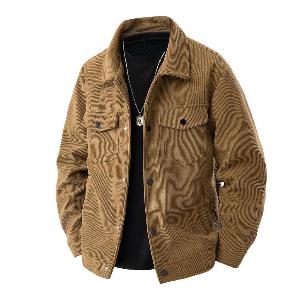 Herren Frühlingsjacke Cordjacke Herren Hochwertig Langarm Freizeit und Vielseitig Arbeitskleidung