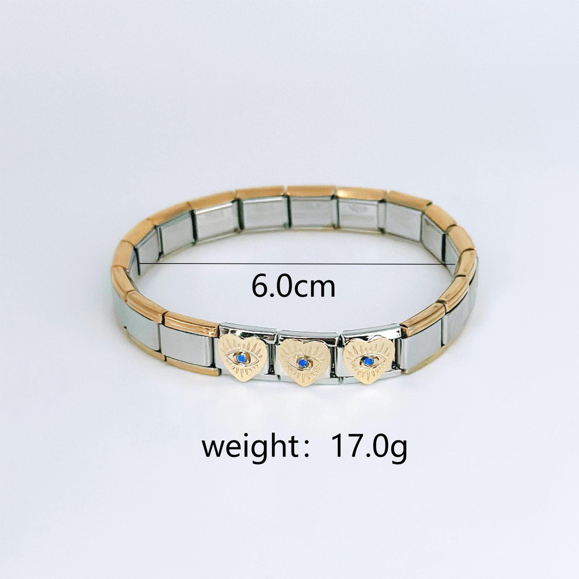 

Source Personality Classic Vintage Module Bracelet Eye Series Glossy Hip Hop Cuban Bracelet