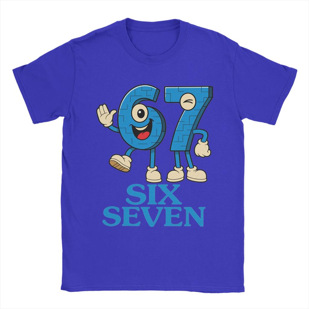 67 Six Seven 67 For Unisex Unisex T Shirt Steal Brainrot Gaming Meme Tees Short Sleeve Round Collar Tshirt 100 Cotton Clothes