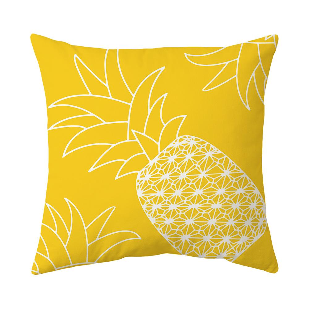 New Yellow Peach Skin Print Pillow Nordic Fresh Living Room Sofa Pillow Cover