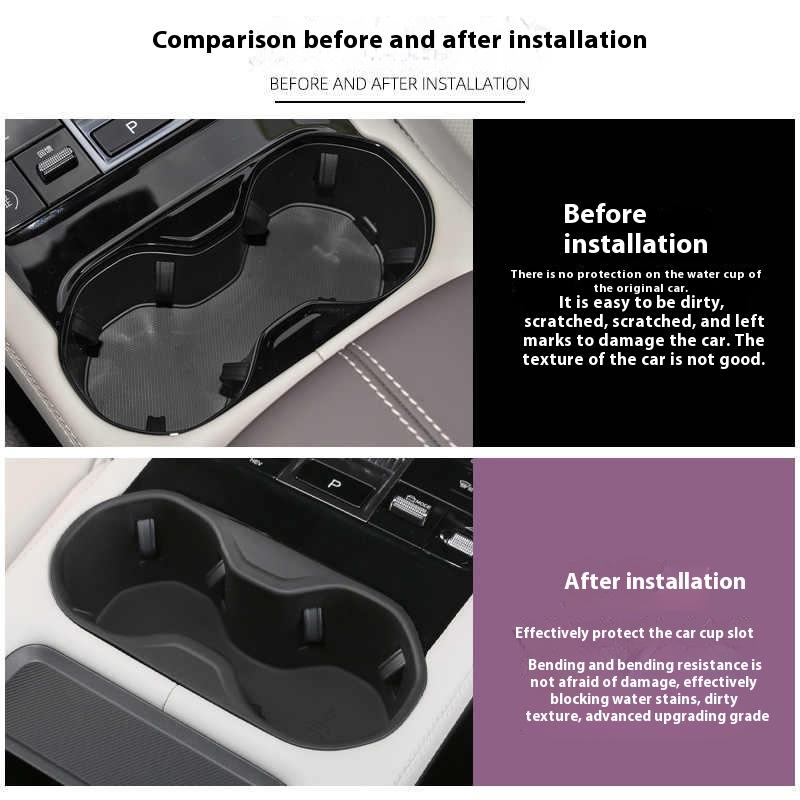 For BYD Song Plus DMI Seal U Sealion 6 Car Cup Holder Liner Drink Slot Dust Cover
