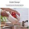 Spacious Double Layer Drainer Basket with Handle Fruit Vegetable Washing Bowl for Home and Picnics