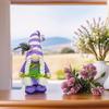 Eye Catching Lavender Gnomes Decor Handcraft Figurines for Spring Summer
