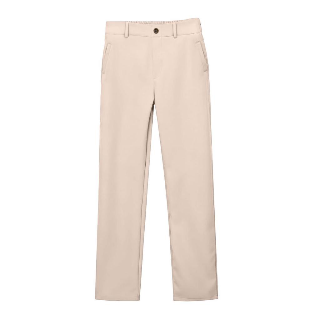 Girls' Color Loose Fit Casual Pants with Elastic Waistband for Everyday Wear