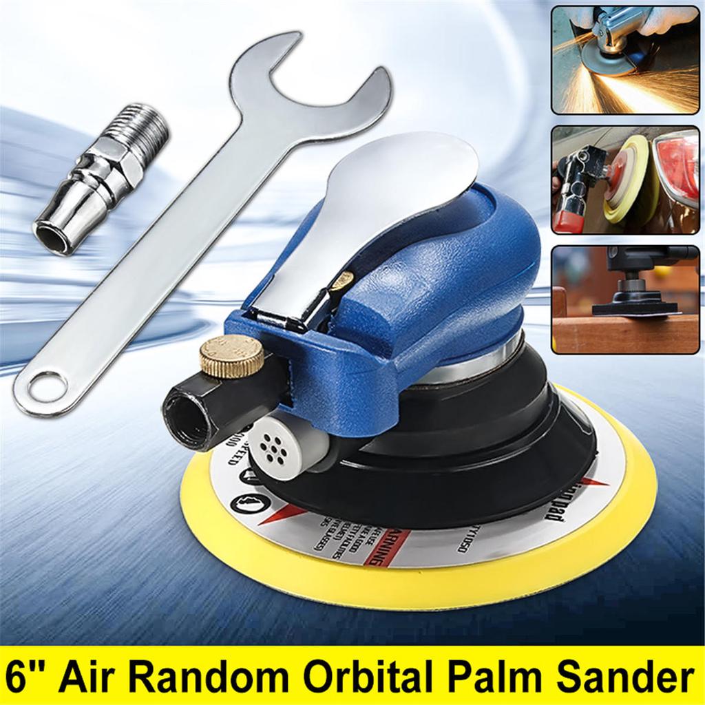 Buy 6" Air Random Orbital Palm Sander Auto Body Orbit DA Sanding Pad