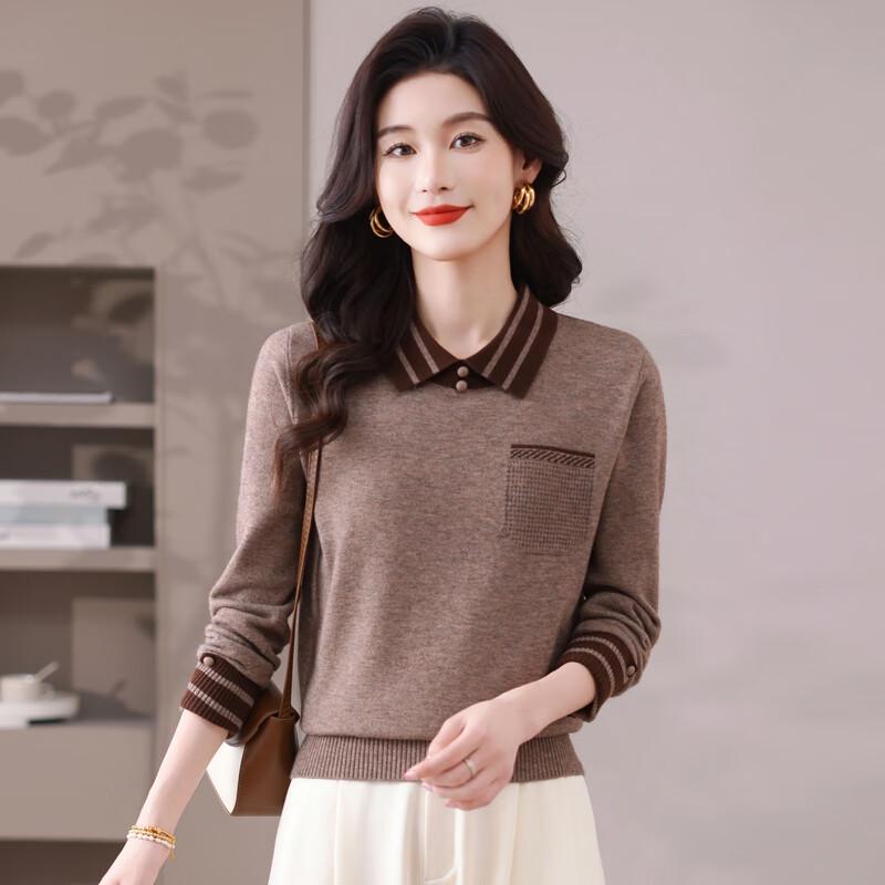Fèngxiào Women's Polo Collar Knit Top