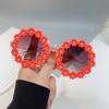Sunglasses Women Candy Colored Daisy Sunglasses Round Frame Cute Decorative Glasses
