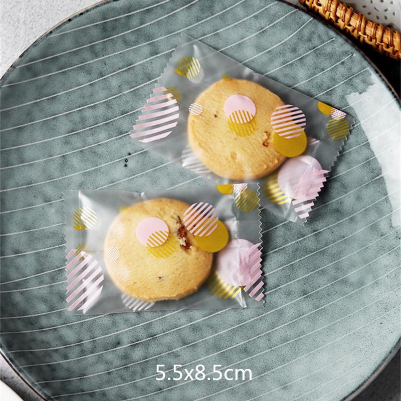 100Pcs 5.5x8.5cm/7x10cm Cartoon Animal Printed Plastic Baking Packaging Biscuit Cookie Candy Food Machine Sealed Gift Bags