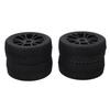 4Pcs RC Rubber Tires 12 Holes Perfect Grip Force Cushioning Function RC Wheel Rim Tires for 1/8 RC Car